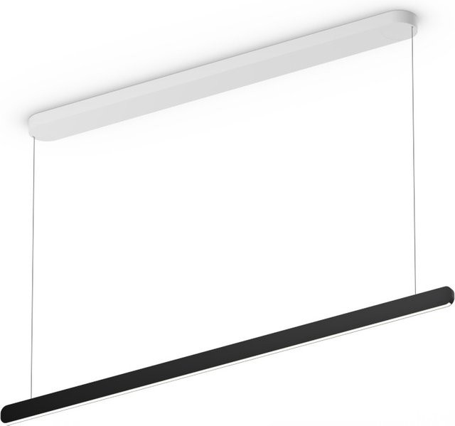 Occhio Mito linear volo 140 up LED-Pendelleuchte in Weiß matt mit schwarzem Kopf, dimmbar mit Occhio air Modul und x-tra warm LED (2200K - 3500K), variabel einstellbare Höhe: 65 - 165 cm - Bild 1