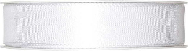Halbach Taftband aus Polyester in Weiß, Breite: 2,5 cm, Länge: 5 m - Bild 1