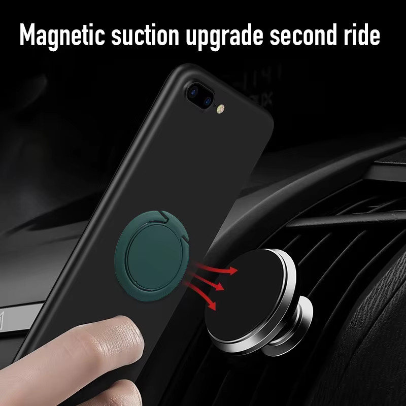 WSSHE Magnetischer Handyhalter aus Metall mit 360-Grad-Drehung und Ring-Unterstützung, Transparent - Bild 2