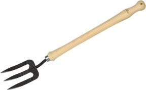 IDEAL Handgabel mit 3 Zinken aus Spezialstahl und Buchenstiel, braun, Länge: 40 cm - Bild 1