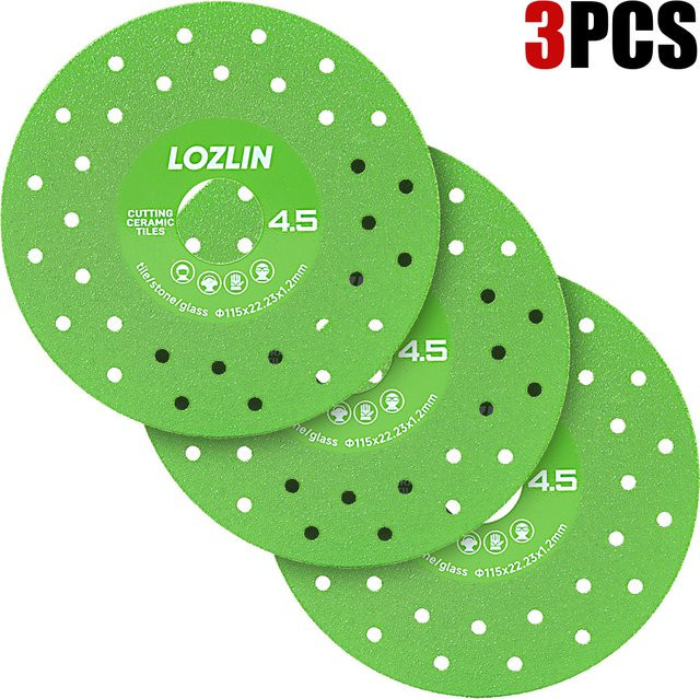 LOZLIN Diamantsägeblatt zum Schneiden und Schleifen, Durchmesser: 115 mm, Farbe: Grün - Bild 1