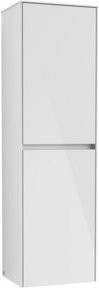 Villeroy & Boch Hochschrank Collaro in Glossy White mit Glastüren, B/T/H: 45,4 x 34,9 x 153,8 cm - Bild 1