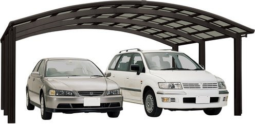 Ximax Doppelcarport Portoforte-110 in Braun mit Regenrinne und Pfostenankern, Breite: 542,3 cm, Tiefe: 495,4 cm - Bild 3