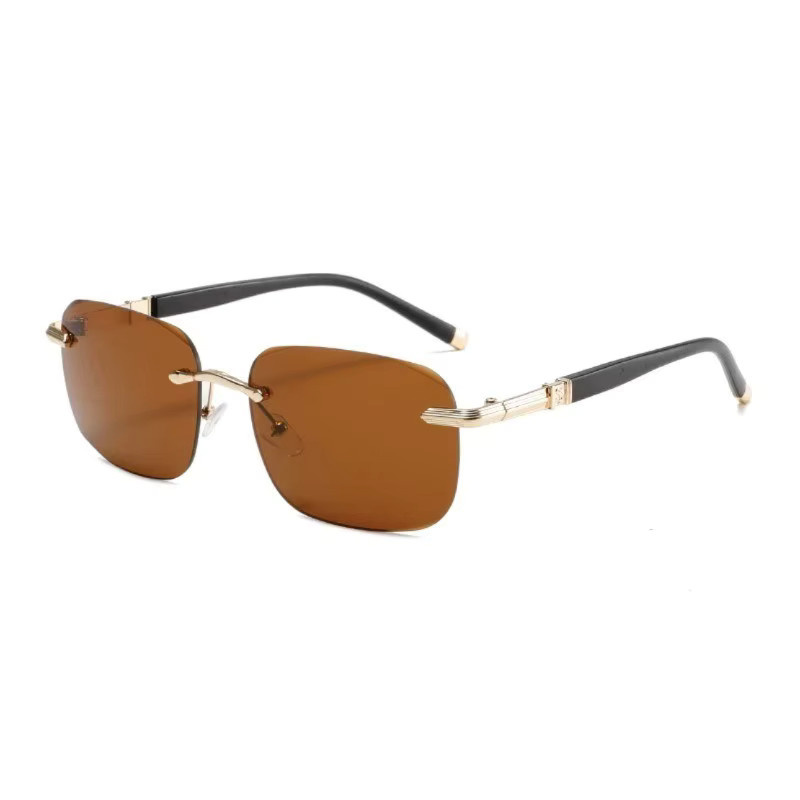 ZUIDID Sonnenbrille randlos, eckig, Metall, Unisex - Bild 2