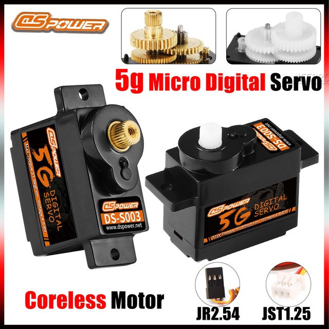 DSPOWER Digitaler Metall-/Kunststoffgetriebe-Servo-Kernlosmotor für 1/28 RC-Car-Flugzeug Starrflügel WLtoys K969 K989 K999 Mini-ROBOTER - Bild 1