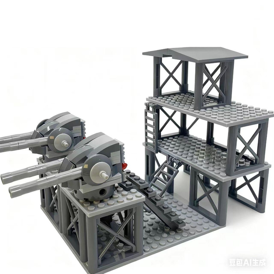 Linyi toy Armee Militärfigur Gebäude Kanone Bausteine Set - Bild 2