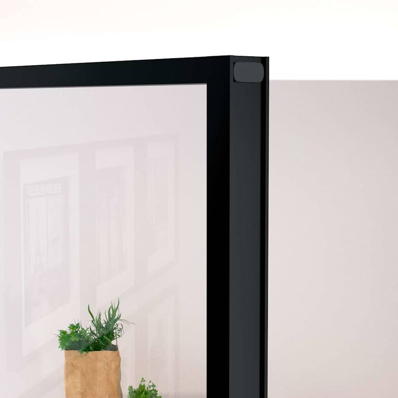 vidaXL Innentür modern in Schwarz aus Aluminium und Glas B/H: 102,5 x 201,5 cm - Bild 2