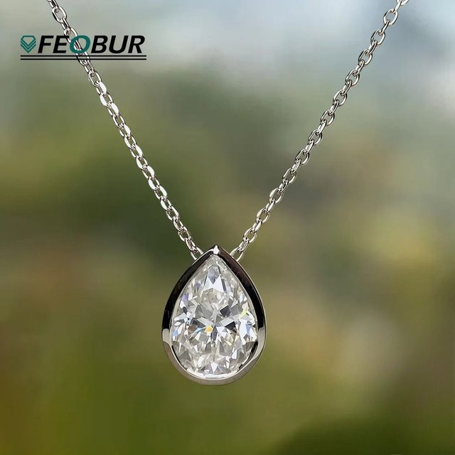FEOBUR Halskette, Moissanit, 925 Silber, Damen - Bild 1