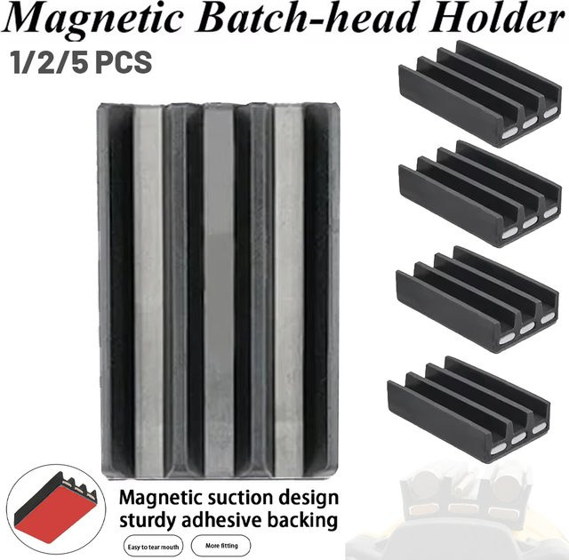 Magnetischer Bithalter Set in Schwarz für Milwaukee und Dewalt Schlagschrauber und Bohrer - Bild 1
