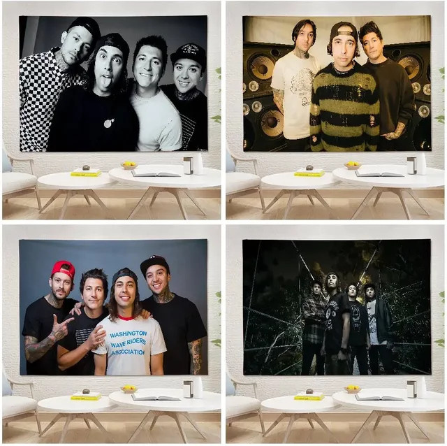 Pierce The Veil Band Collide With The Sky Wandteppich von 52TOYS in Multicolour, Rechteckiger Wandbehang aus Textil, Breite: 110 cm, Höhe: 60 cm - Bild 1
