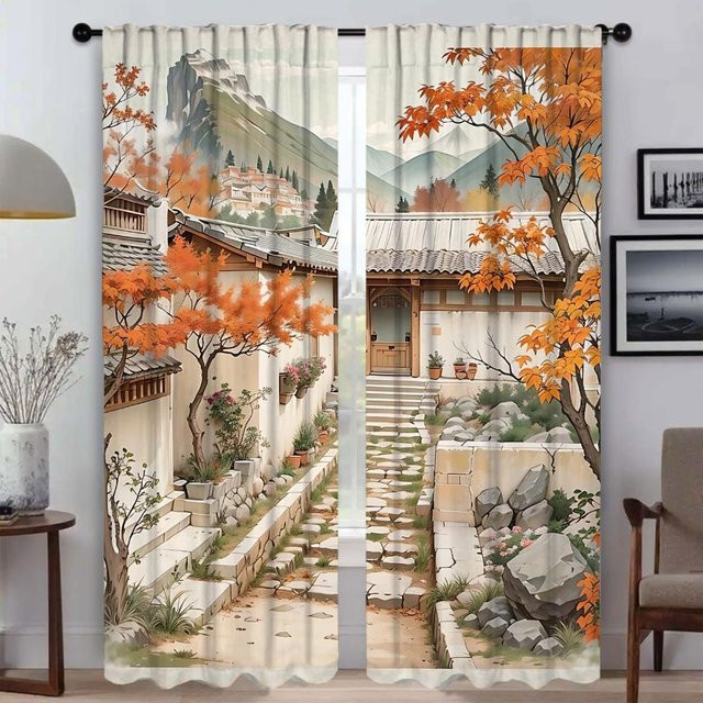 2er-Set Moskitonetz-Vorhänge aus Tüll in Mehrfarben für Wohnzimmer und Schlafzimmer, Breite: 50 cm, Höhe: 70 cm - Bild 1