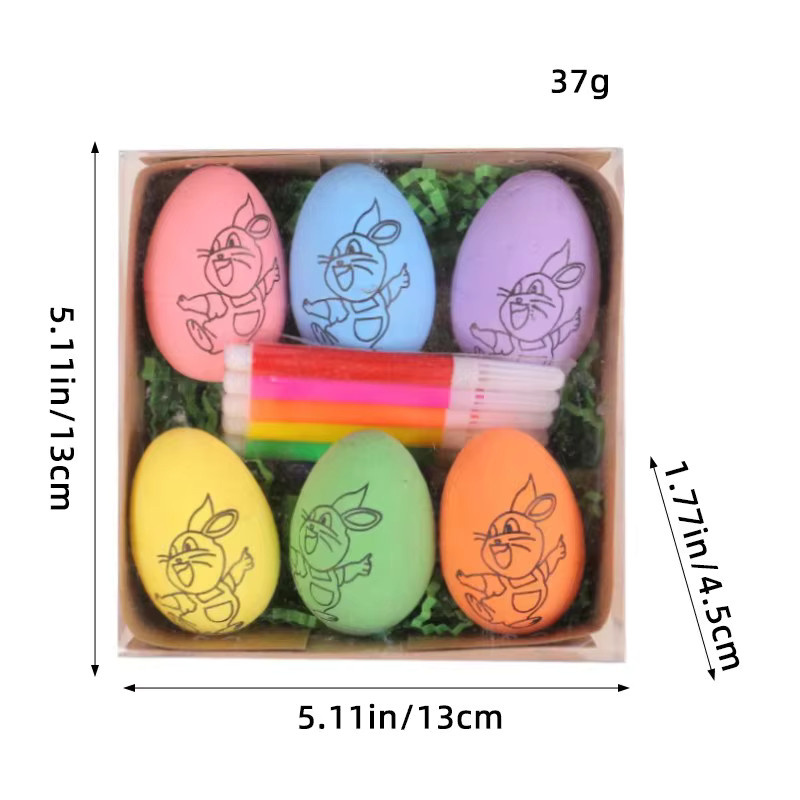 DIY Doodle Kit zum Bemalen von Ostereiern mit Farbstiften, buntes Bastelset für Kinder - Bild 5