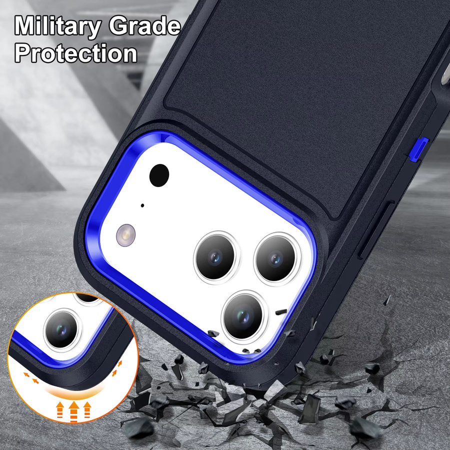 3-in-1 Panzerhülle in Militärqualität für Apple iPhone 13 bis iPhone 18 Pro Max, Sturzsichere Schutzhülle aus TPU und PC, Ott-Box - Bild 5