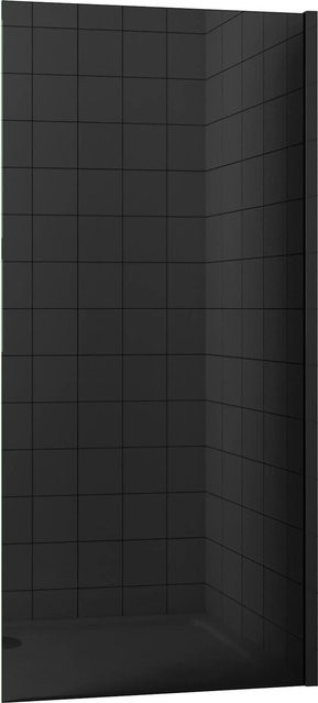 AICA Walk In Duschtrennwand aus NANO-Glas in Schwarz/Grau mit Easy-Clean-Beschichtung, Breite: 80 cm, Höhe: 200 cm - Bild 1
