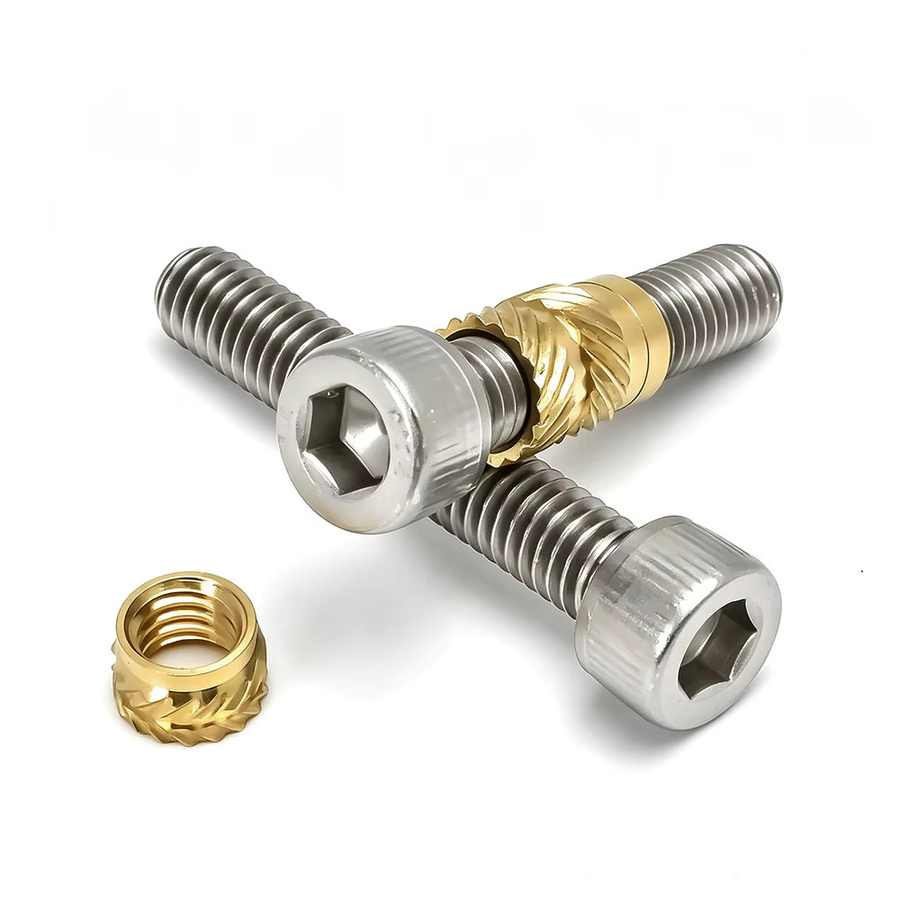 YMAX Gewindesatz für 3D-Druck mit 1/4-20 UNC Messing Rändelmutter und 304 Edelstahl Innensechskant-Schrauben in Gold und Silber - Bild 1
