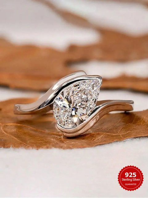 Ring 925 Silber, Zirkonia, Damen - Bild 1
