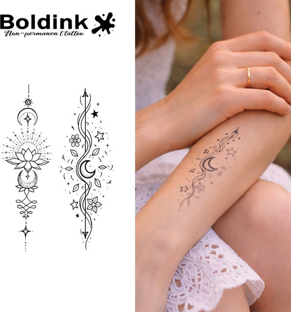 BOLDINK Mandala-Tattoo-Aufkleber, Unisex - Bild 1