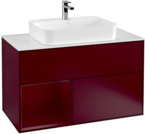V&B Waschtischunterschrank Finion 100 Wandbeleuchtung in Weiß glänzend B/T/H: 100 x 50,1 x 50,1 cm - Bild 1