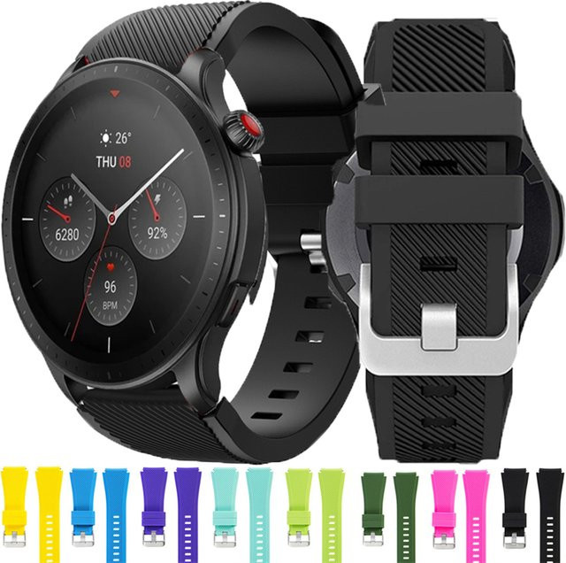 jansin Uhrenarmband Silikon, Schwarz, Unisex - Bild 1