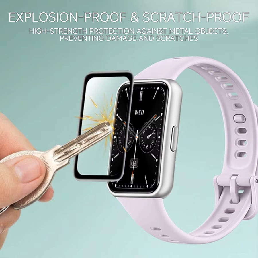 FancyWrist Displayschutzfolie für Huawei Band 11/11Pro/10/9/8/7, 3D-gebogener Ultra-HD-Schutz mit vollständiger Abdeckung, transparent - Bild 4