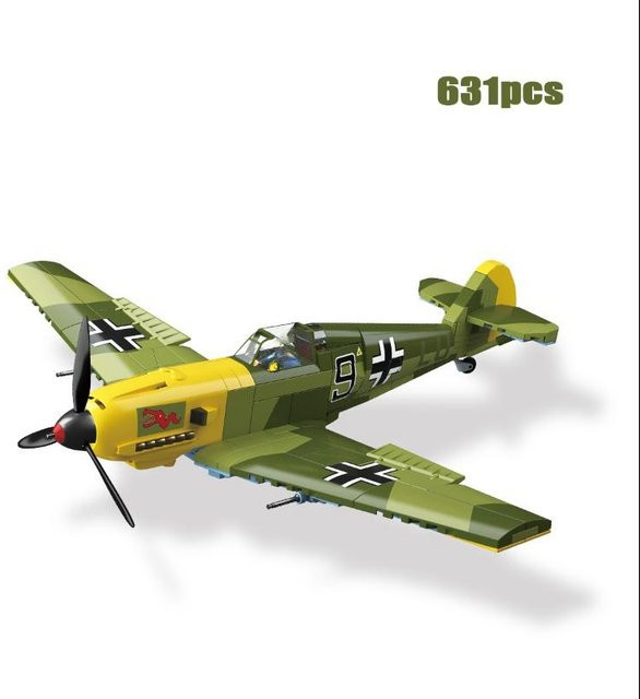 FUNXINEE Technische WeltKrieg Militär Mustang Jäger Bausteine Flugzeug, ab 3 Jahre - Bild 1