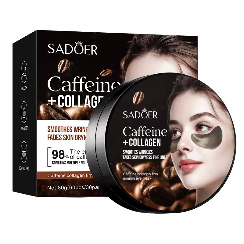 SADOER Augenmaske mit Koffein und Kollagen, 60 Stück - Bild 3