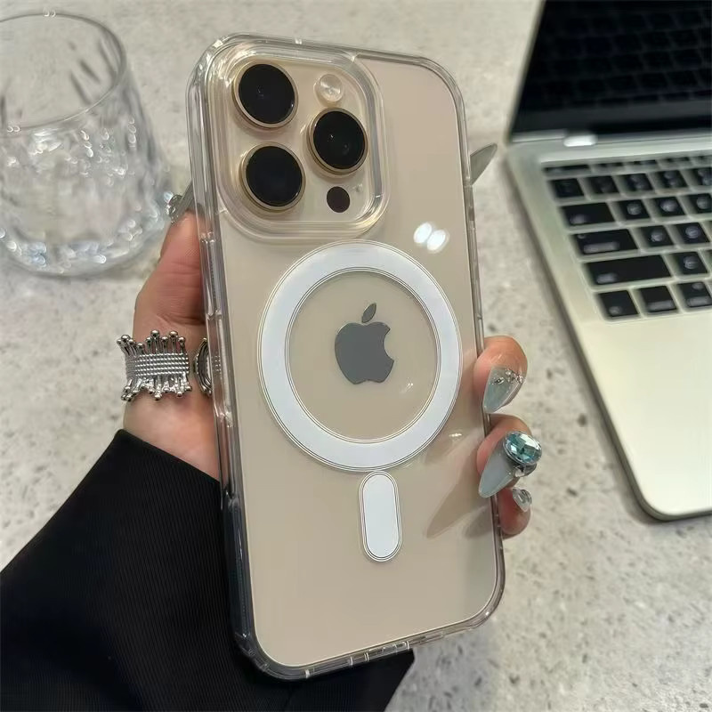 Ricestate Transparente MagSafe Schutzhülle mit magnetischem kabellosem Laden für iPhone 17 16 15 14 13 12 11 Pro Max und weitere Modelle - Bild 2