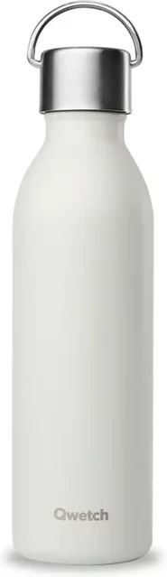 Isolierte Mattflasche Qwetch Active in Grau und Weiß, 0,36 l - Bild 1