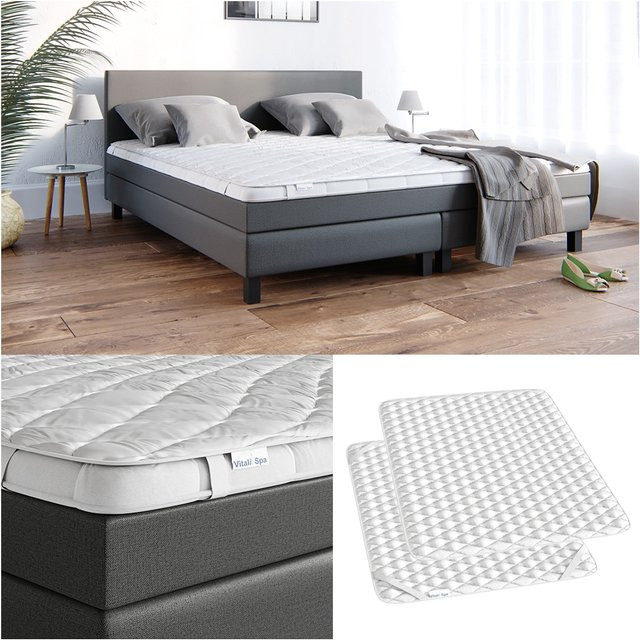 VitaliSpa Topper Matratzenschoner aus Microfaser in Weiß, B/T/H: 160 x 200 cm - Bild 1