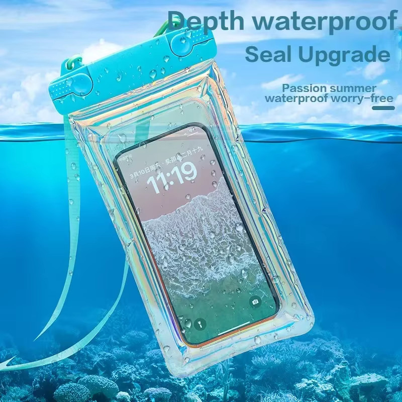 YIYUEQIANLI Wasserdichte Handytasche in Weiß für iPhone, Samsung und Xiaomi als universelle Schwimmtasche - Bild 2