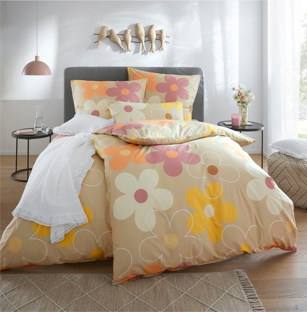 Heine Home Wanddeko mit floralem und tierischem Motiv in Schwarz und Beige aus Holz, Metall und Textil, Breite: 80 cm, Höhe: 35 cm - Bild 1