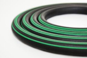 Semperit Supreme Vielzweckpremiumschlauch, Schwarz mit 3 grünen Streifen, 25 x 5,0 mm, 50 m - Bild 1