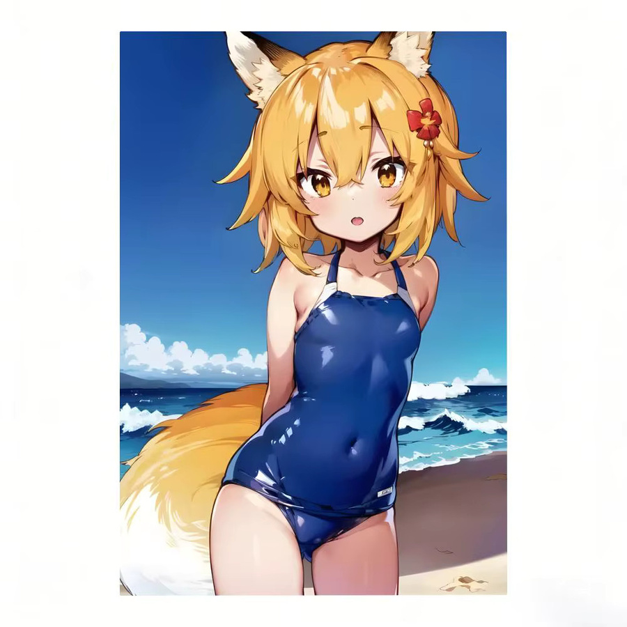 The Helpful Fox Senko San Cartoon-Poster, selbstklebender Wandaufkleber in Mehrfarbig und Weiß, HD-Wandkunst aus Papier, B/H: 20 x 15 cm - Bild 5