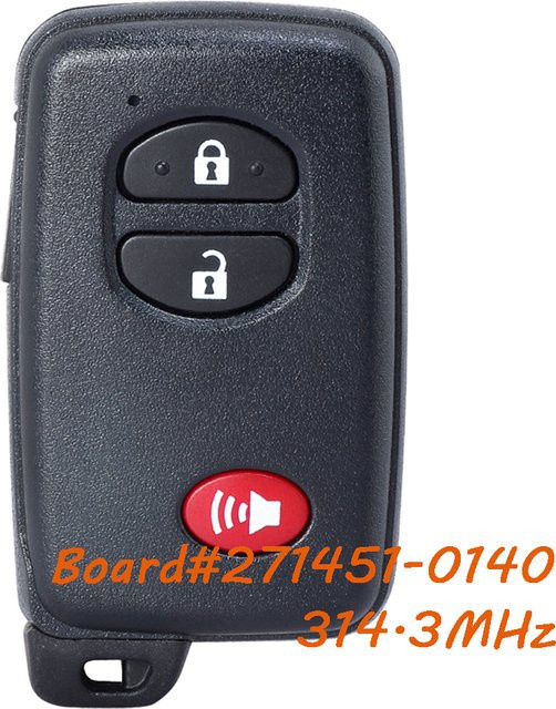 Keyecu Smart Remote Key Fob 314,3 MHz für Toyota Highlander und RAV4, Schwarz, HYQ14AAB - Bild 1