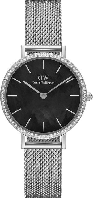 Daniel Wellington Armbanduhr Petite Lumine Bezel, Quarz, Edelstahl, Schwarz, 28 mm, Damen - Bild 1
