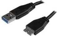 StarTech.com Slim SuperSpeed USB 3.0 A auf Micro B Kabel, Schwarz, Länge: 50 cm - Bild 1