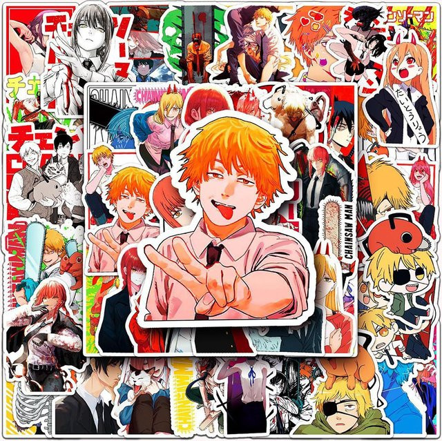 Chainsaw Man Anime Aufkleber Cartoon Kinder Aufkleber DIY Dekoration - Bild 1