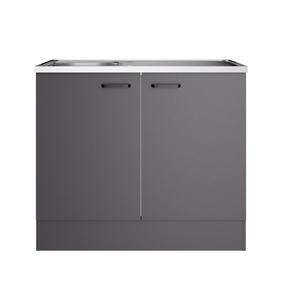 OPTIFIT Spülenunterschrank OPTImulti MUKI SPL106-1+ Kiel420 in Anthrazit Matt, B/T/H: 100 x 60 x 88,2 cm - Bild 2