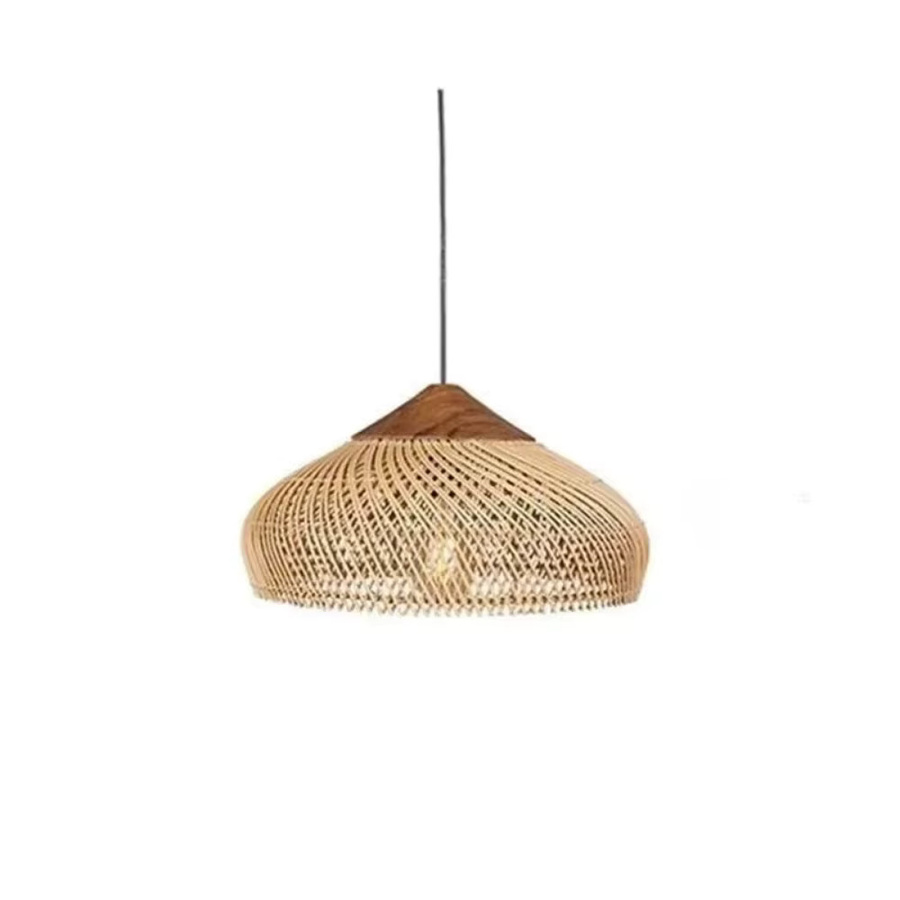 JOYINLED Vintage Pendelleuchte aus handgefertigtem geflochtenem Rattan für Wohnzimmer und Esszimmer - Bild 4