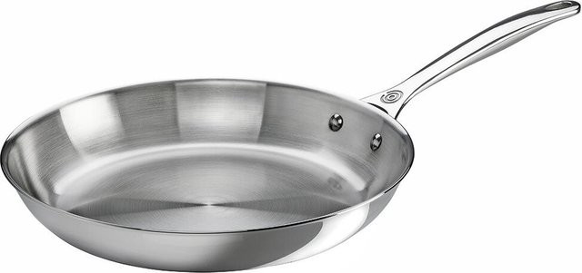 Le Creuset Pfanne Flach 3-Ply PLUS Edelstahl Silber Durchmesser: 26 cm - Bild 1