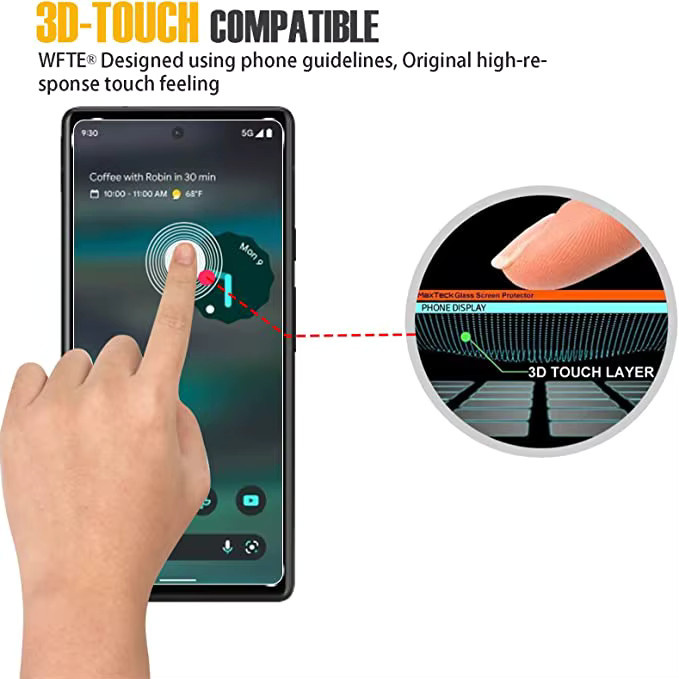 4-teiliges Hydrogel Display Schutzfolien-Set für Google Pixel 8 7 6 5 Pro und 7a 6a 5a in Transparent - Bild 4