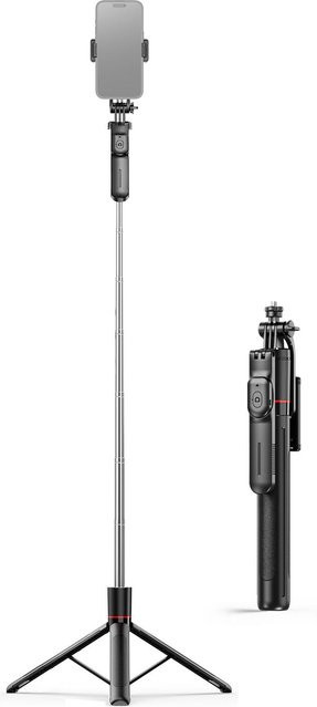 CosyHome Ausziehbarer Selfie-Stick mit Stativ und Fernauslöser, 67 Zoll, Verstellbarer Handy-Stativständer für Vlogging und Live-Streaming, Schwarz - Bild 1