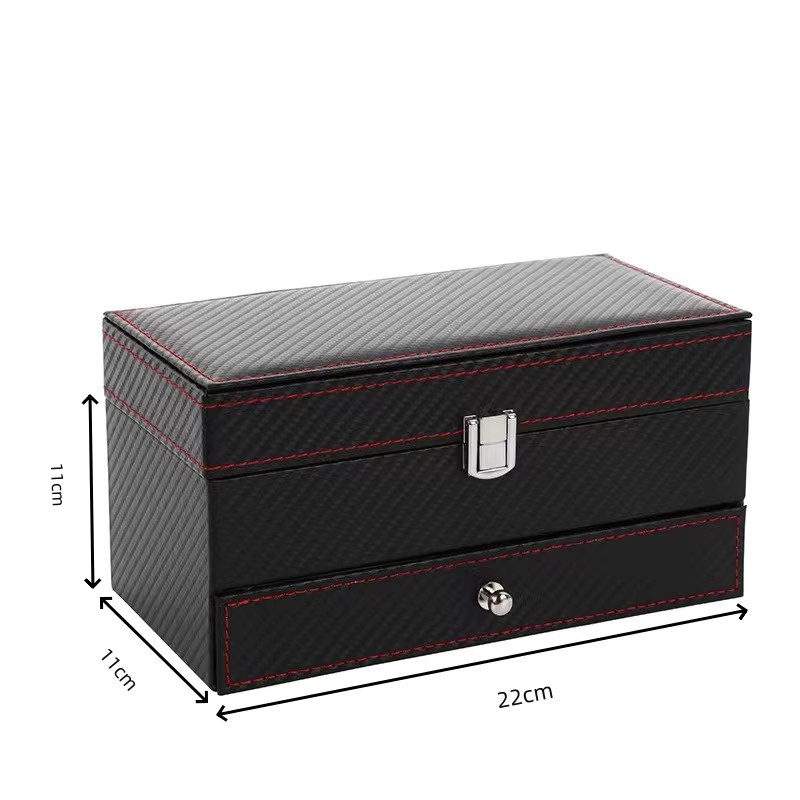Aufbewahrungsbox Leder, Schwarz - Bild 3