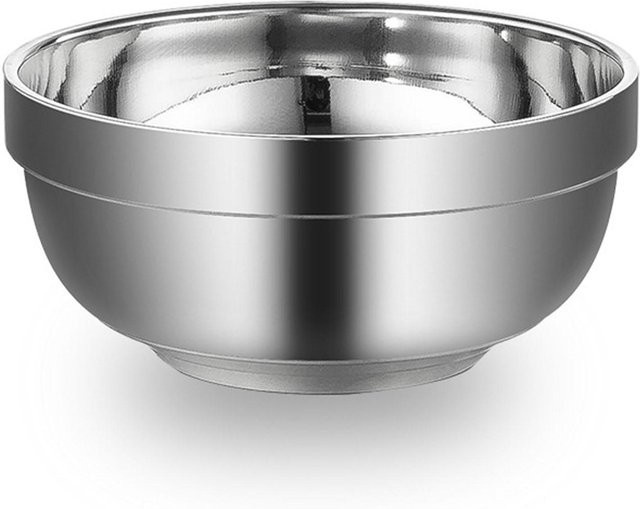 CosyHome Mehrzweck-Rührschüssel aus Edelstahl in Silber, doppelschichtig und rund - Bild 1