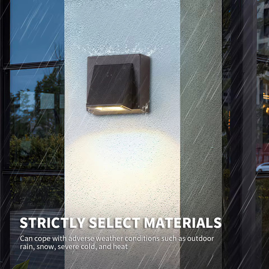 SUNMEIYI LED-Aluminium-Wandleuchte für Außenbereich in Schwarz oder Weiß, IP65 wasserdichte Up-Down-Gartenbeleuchtung für Balkon und Dekoration, Warmweiß - Bild 4