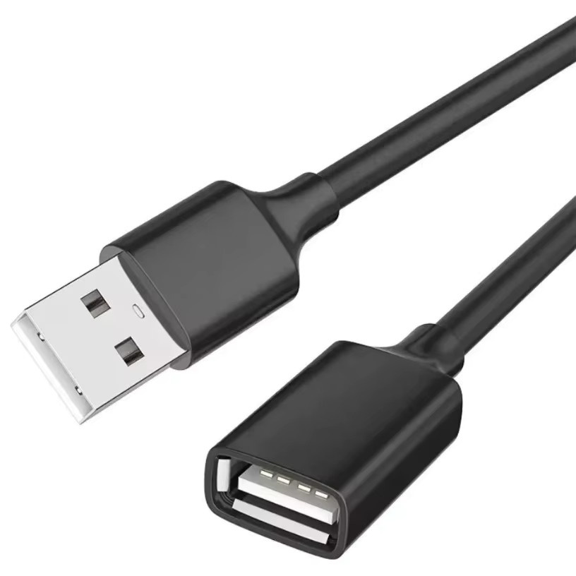 VIKEFON USB 2.0 Verlängerungskabel in Schwarz, Stecker auf Buchse Datenkabel für PC, TV und mobile Festplatten - Bild 3