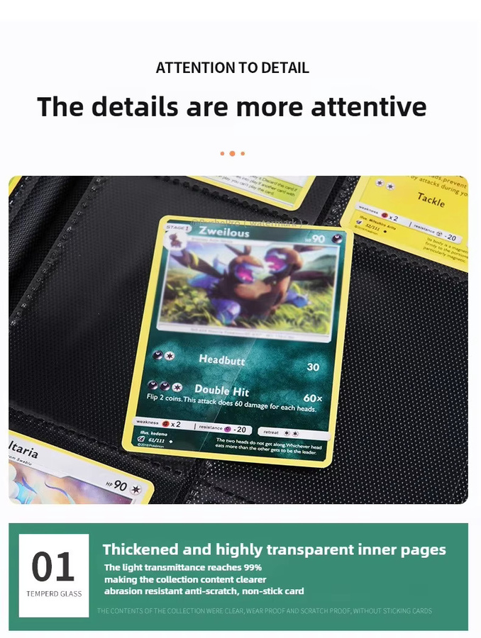 RyshePro Sammelkartenbinder Album, Bunt / Mehrfarbig, Pokémon - Bild 3