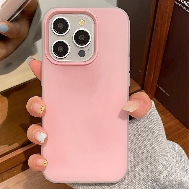 Stoßfeste 2-in-1 Silikon-Handyhülle für Apple iPhone 11 12 13 14 15 16 17 Pro Max in Bunt und Transparent - Bild 1