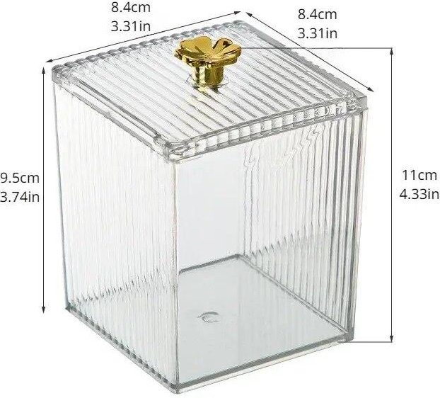 Walk Vogue Kosmetik-Aufbewahrungsbox aus transparentem Kunststoff mit Deckel, Weiß - Bild 1