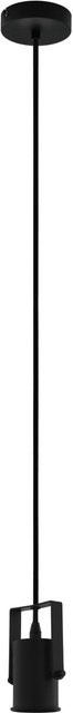 Eglo Pendelleuchte Calari Schwarz, 1-flammig, Metall, E27, Durchmesser: 6,5 cm, Höhe: 9,5 cm, Länge: 150 cm - Bild 1